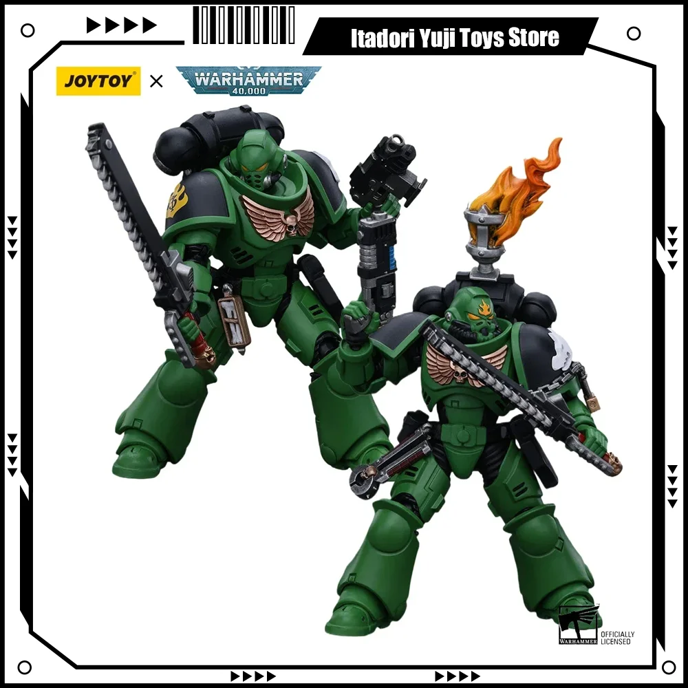 JOYTOY Warhammer 40k 1/18 Action Figures Salamanders Intercessors Brother Haecule Sergeant Tsek'gan Collection Anime Model Gift