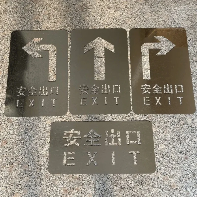 

Hollow spray paint template Safety exit sign Spray paint template