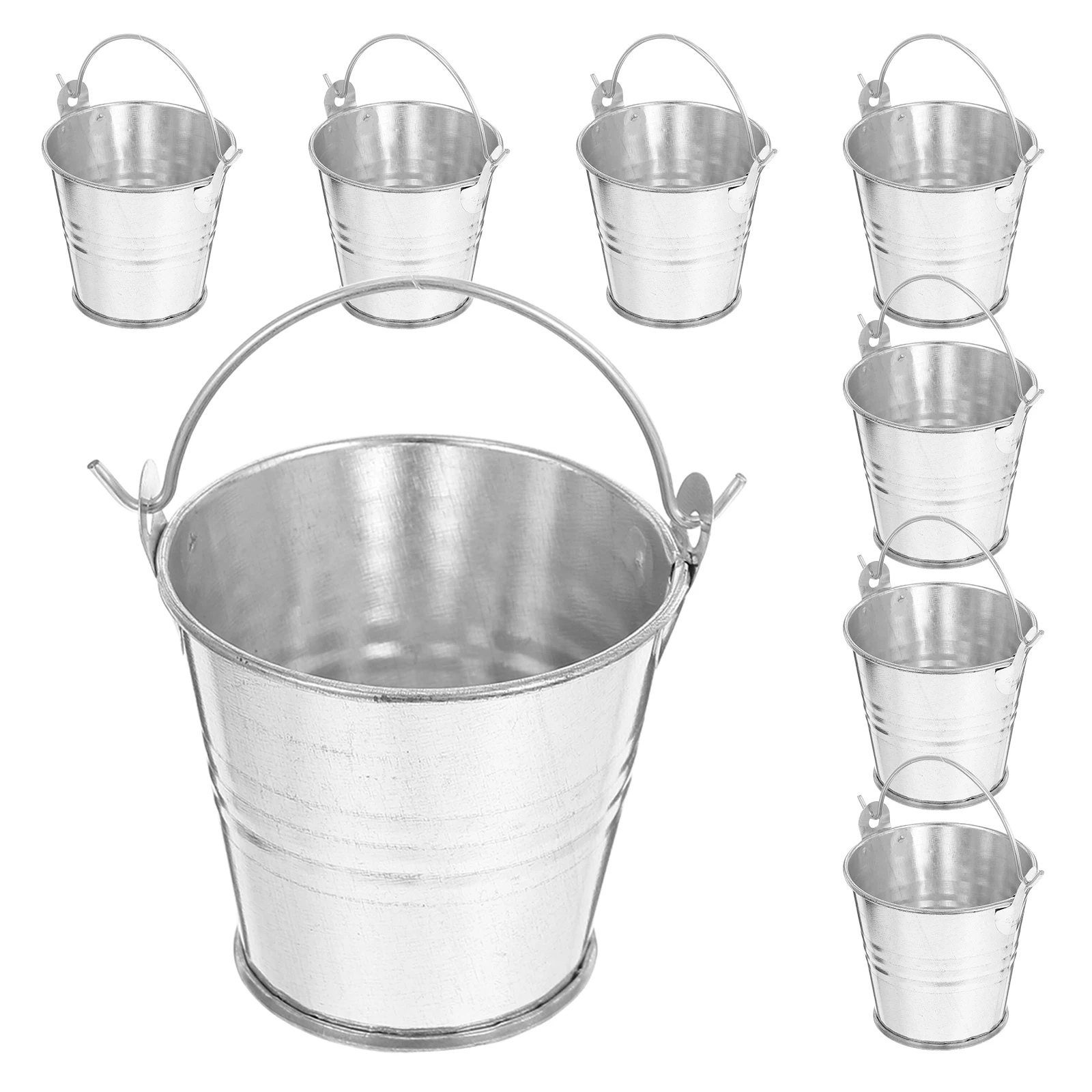 

Small Iron Buckets Mini Tinplate Flower Pot Metal Planters Galvanized Bucket Cute Candy Color Tiny Pots Gardening Home Decor