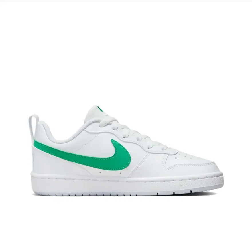 Nike Court Borough Low Recraft Comfortable Non-Slip Wear-Resistant Low-Top Kidsren's Sneakers White Green Teenagers