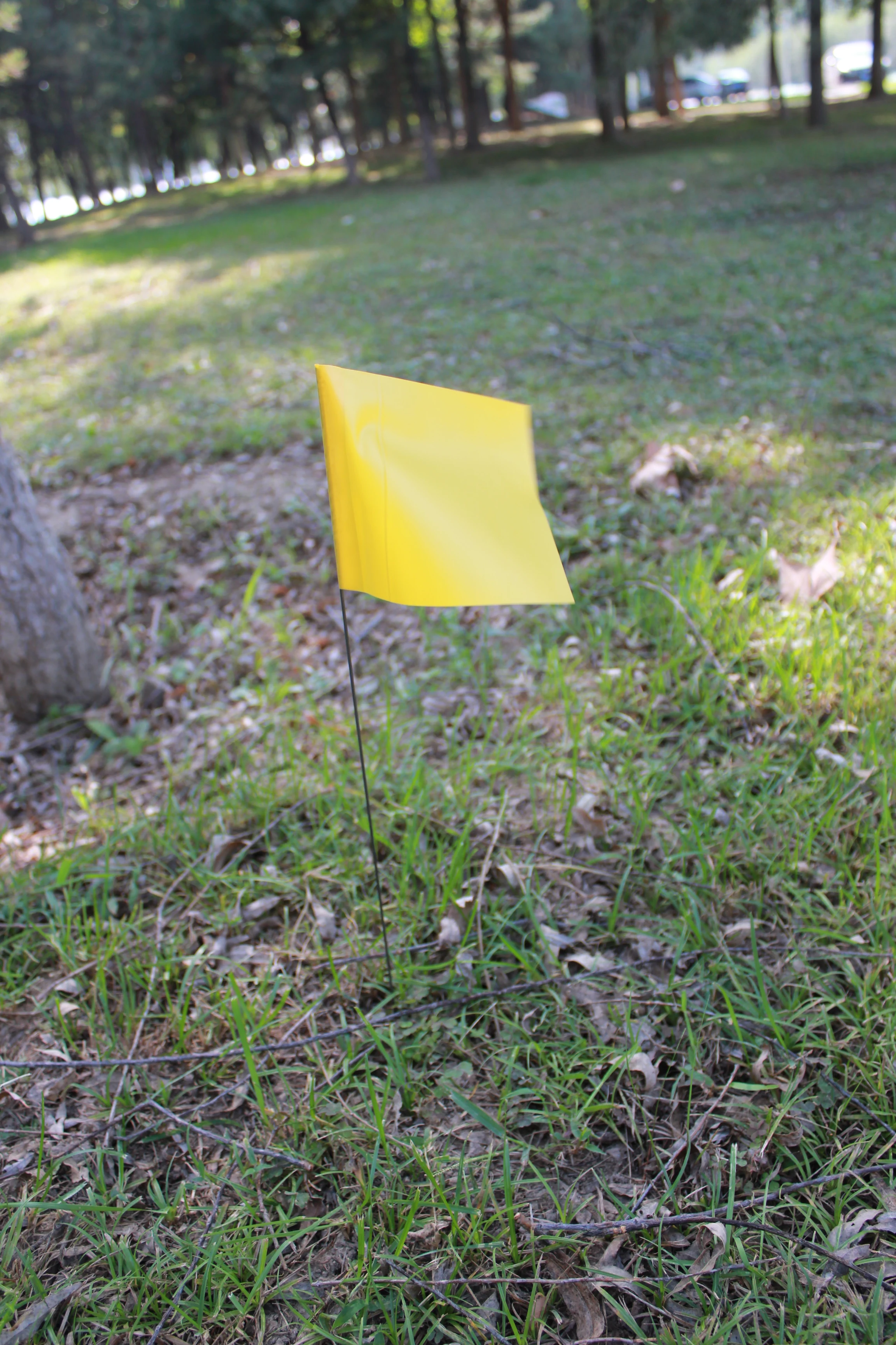 100 Pack yellow Marking Flags - 4 x 5-Inch Flag Steel Wire marker flags