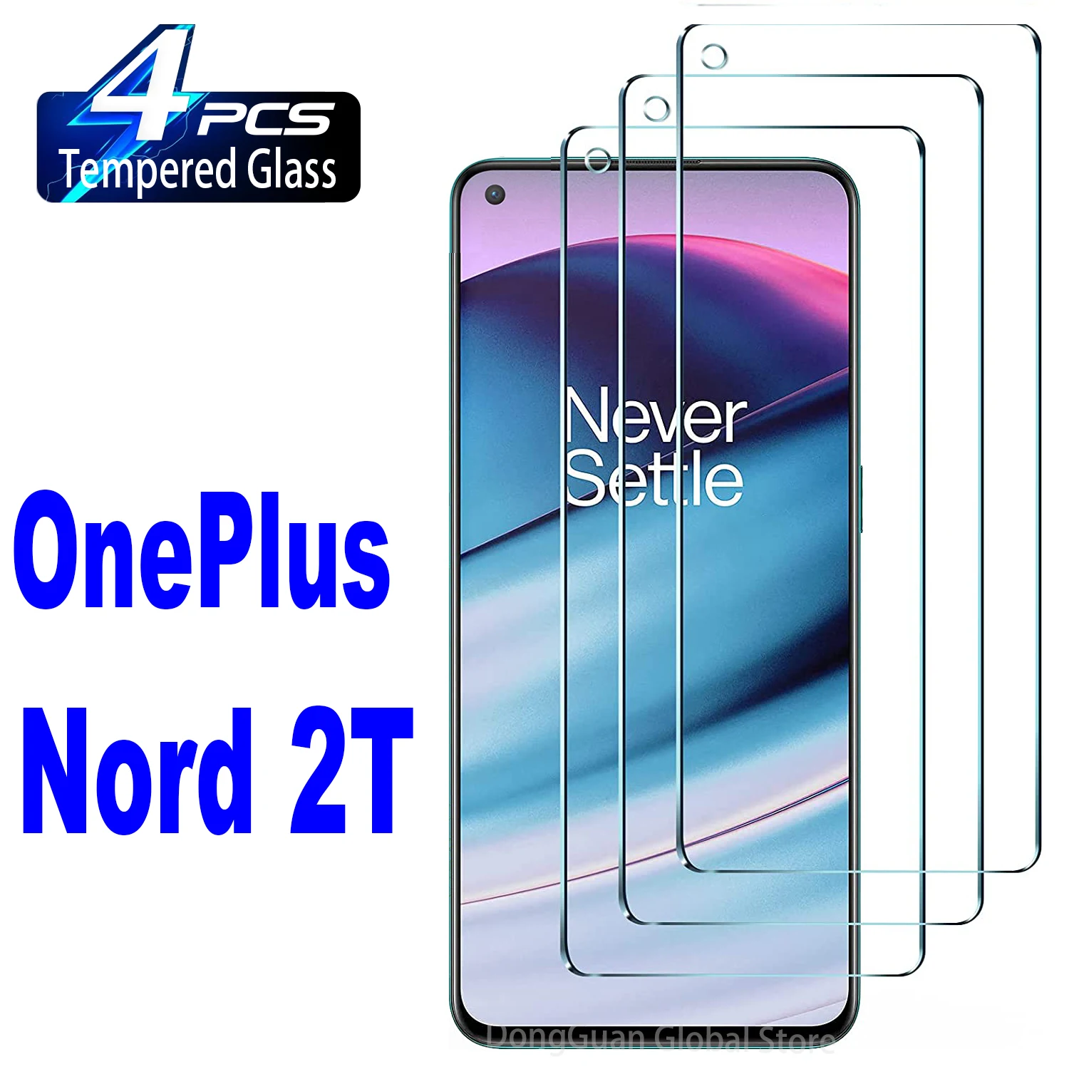 2/4Pcs Tempered Glass For OnePlus Nord 2T Screen Protector Glass Film