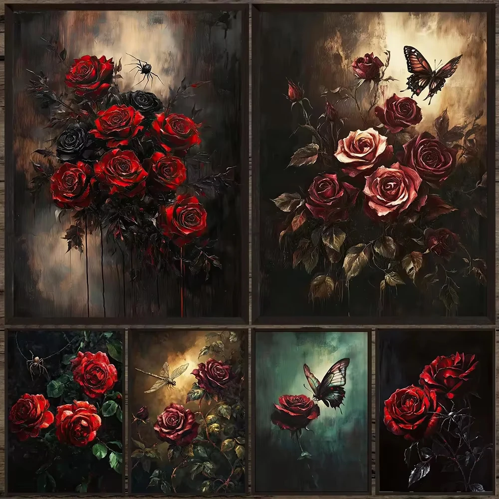 Gothic Roses Spider And Butterfly Jigsaw Puzzles 500/1000/1200/2000PCS Handmade Art Exquisite Home Decor Gift No Frame
