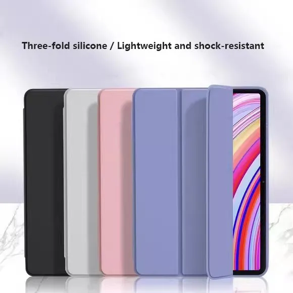 

Умный чехол из искусственной кожи для Samsung Galaxy Tab S11 2025 X730 X736B S10Lite S9 FE Plus S8 S7 S6 Lite A9 A8 S7 + 12,4 тройной чехол