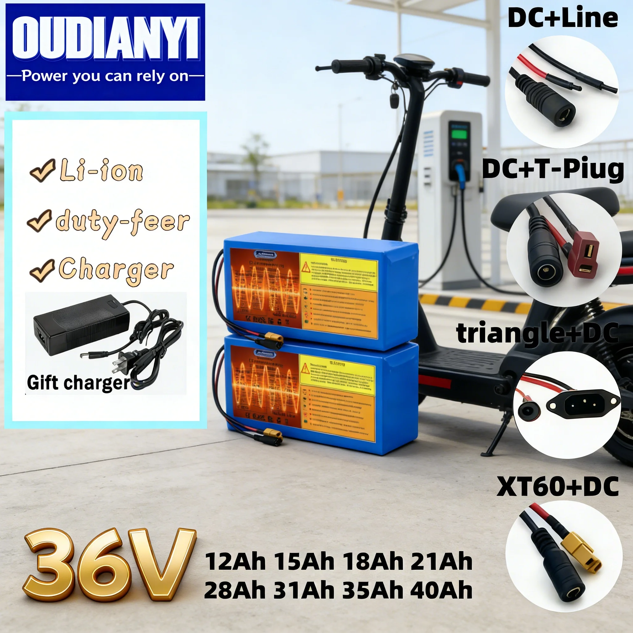 

Энергосберегающий литий-ионный аккумулятор 36В 12–40Ач с BMS 1500Вт для аксессуаров электросамокатов 42В