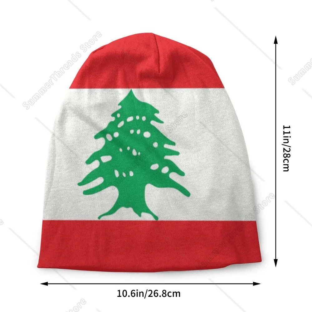 Custom Lebanon Lebanese Flag Beirut Beanie Bonnet Knitted Hat Men Women Fashion Unisex Warm Winter Skullies Beanies Cap