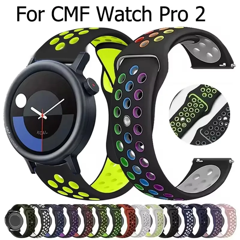 

22mm Silicone Strap For CMF by Nothing Watch Pro Bracelet Sport Watchband For CMF Watch Pro 2 Smartwatch Band Correa Wristband