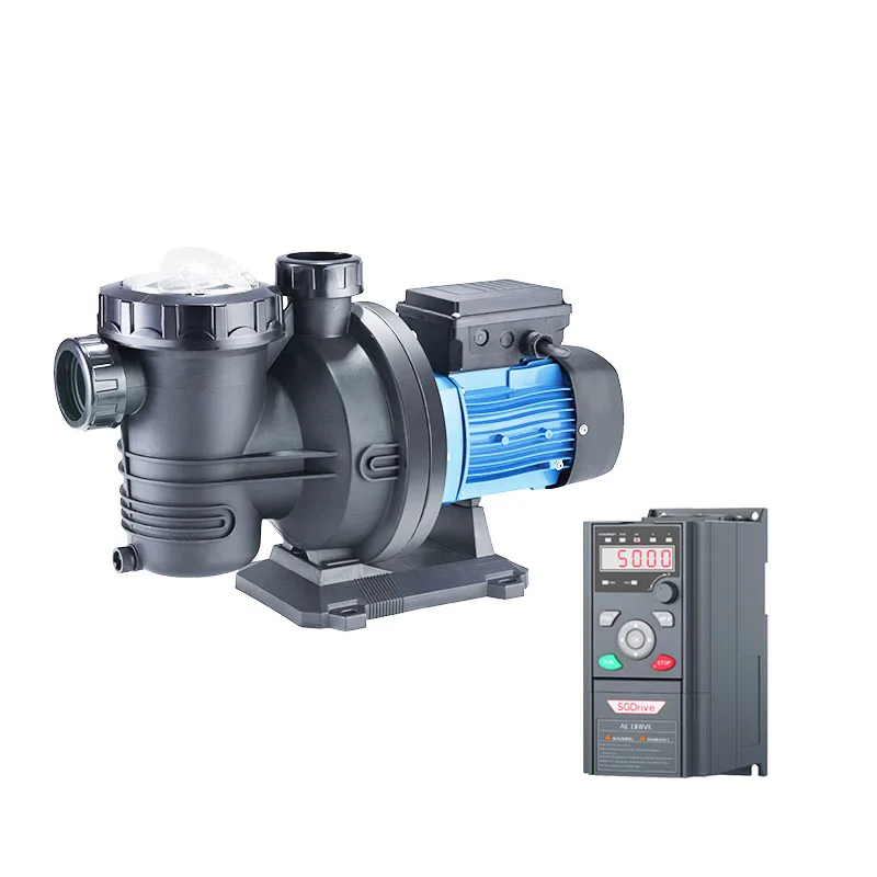 Hybrid 3HP Solar Pump DC/AC solar swimming pool pumps Max flow 38000 L/H Lift 19M solar surface pump For Swimming Pool