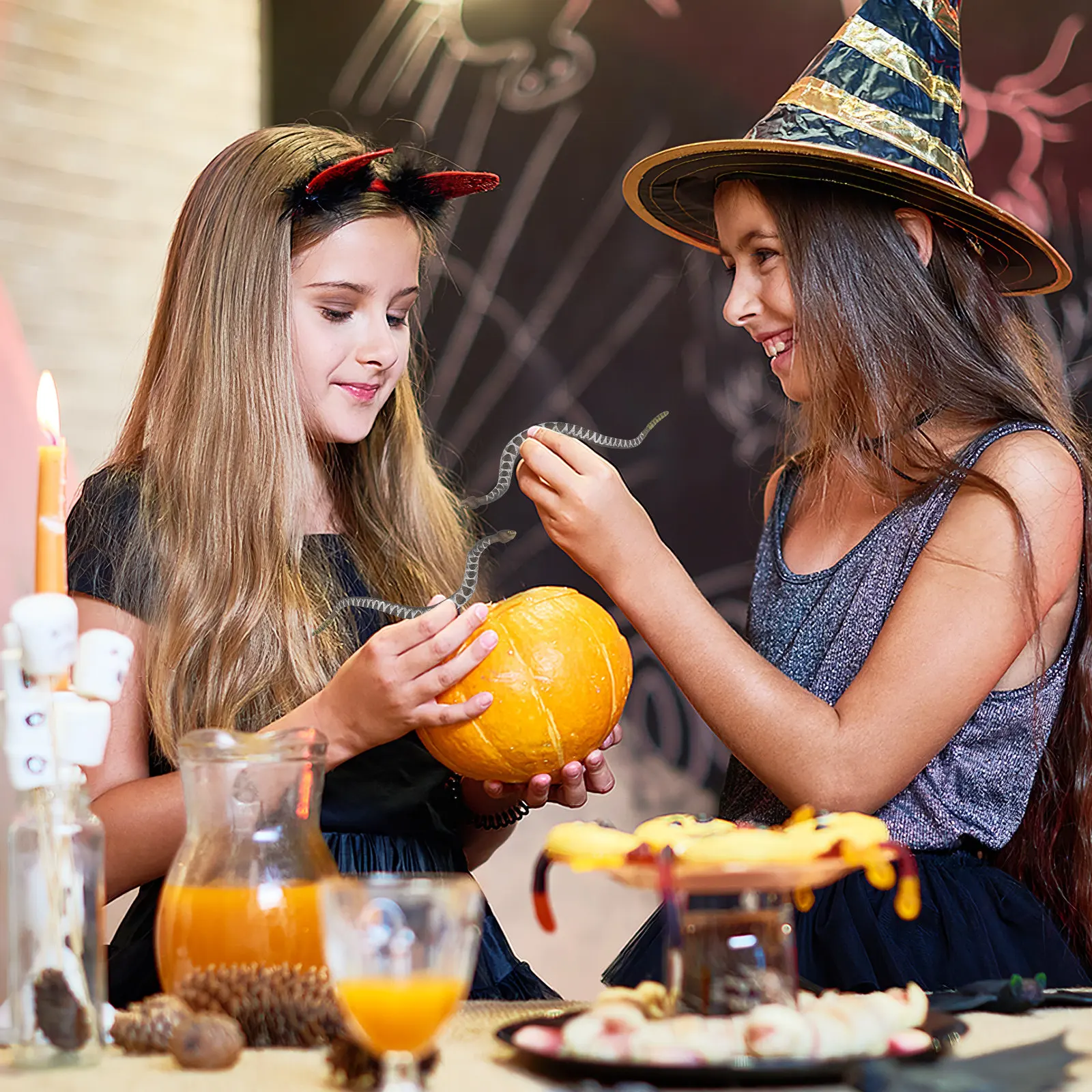 

Realistic Fake Snake Lifelike PVC Design Prank Decoration Kids Educational Cognitive Snake Ornament Home Scene Adornment