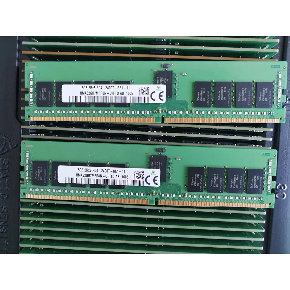 1PCS RAM 16G 16GB 2RX8 PC4-2400T DDR4 ECC REG RDIMM For SK Hynix Memory HMA82GR7MFR8N-UH