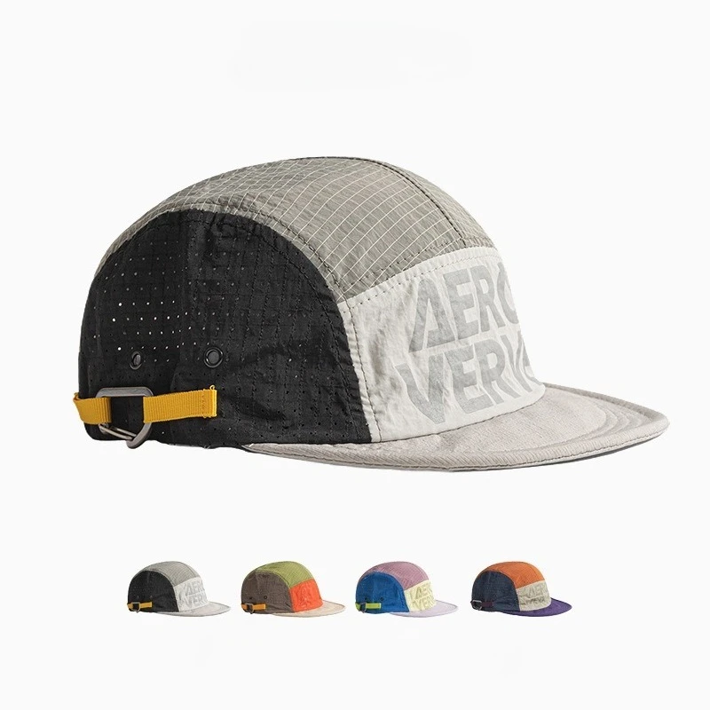 Quick Dry 5 Panel Camp Cap Women Summer Breathable Mesh Running Hat Outdoor Sports Adjustable Baseball Caps Men