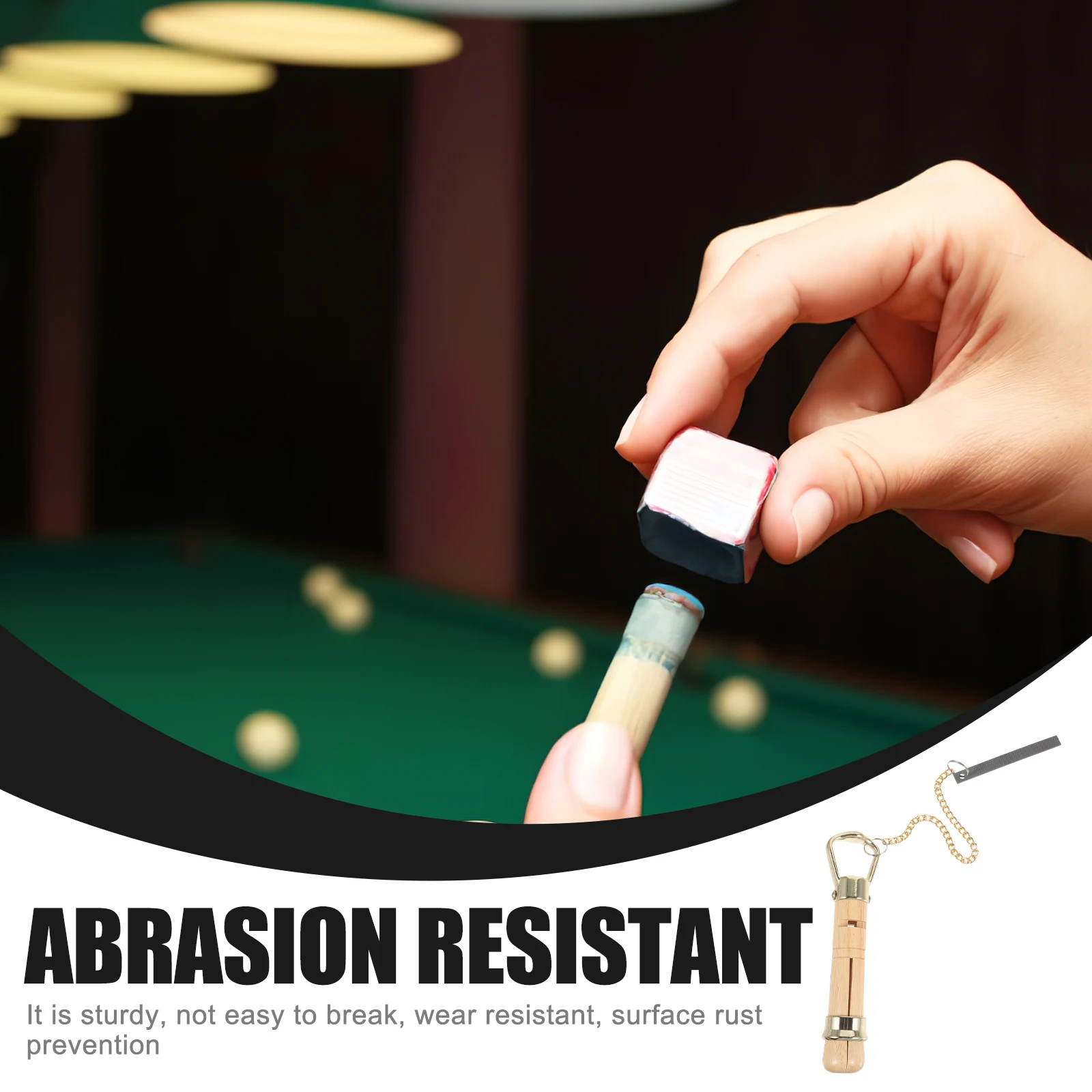 

Multi-Function Billiard Shaper Wood Burnisher File Portable Repair Tool Pool Fixing Durable Tip Fixator Reusable Shaping Tool