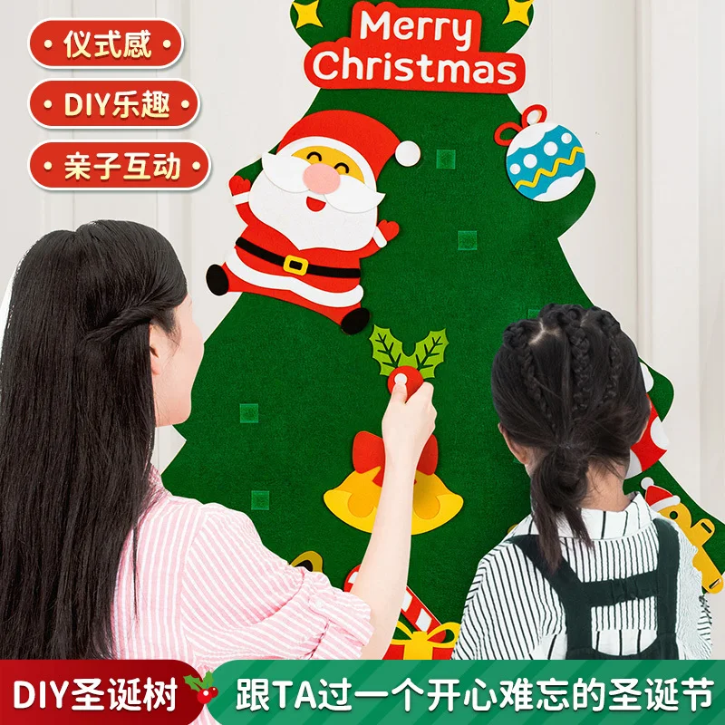 Felt Christmas  Merry Christmas Diy Decorations For Home Cristmas Ornament Xmas Navidad Gifts Santa Claus New Year Tree