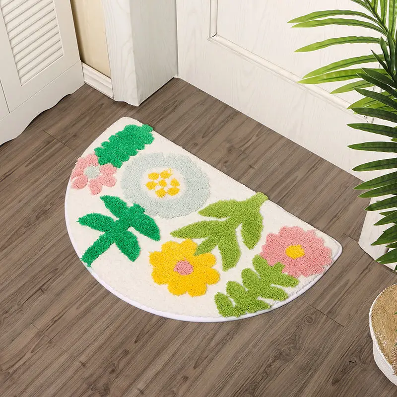 Cute Tufted Bathroom mat Non-Slip extra soft washable water absorbent shower toilet bath rugs mats