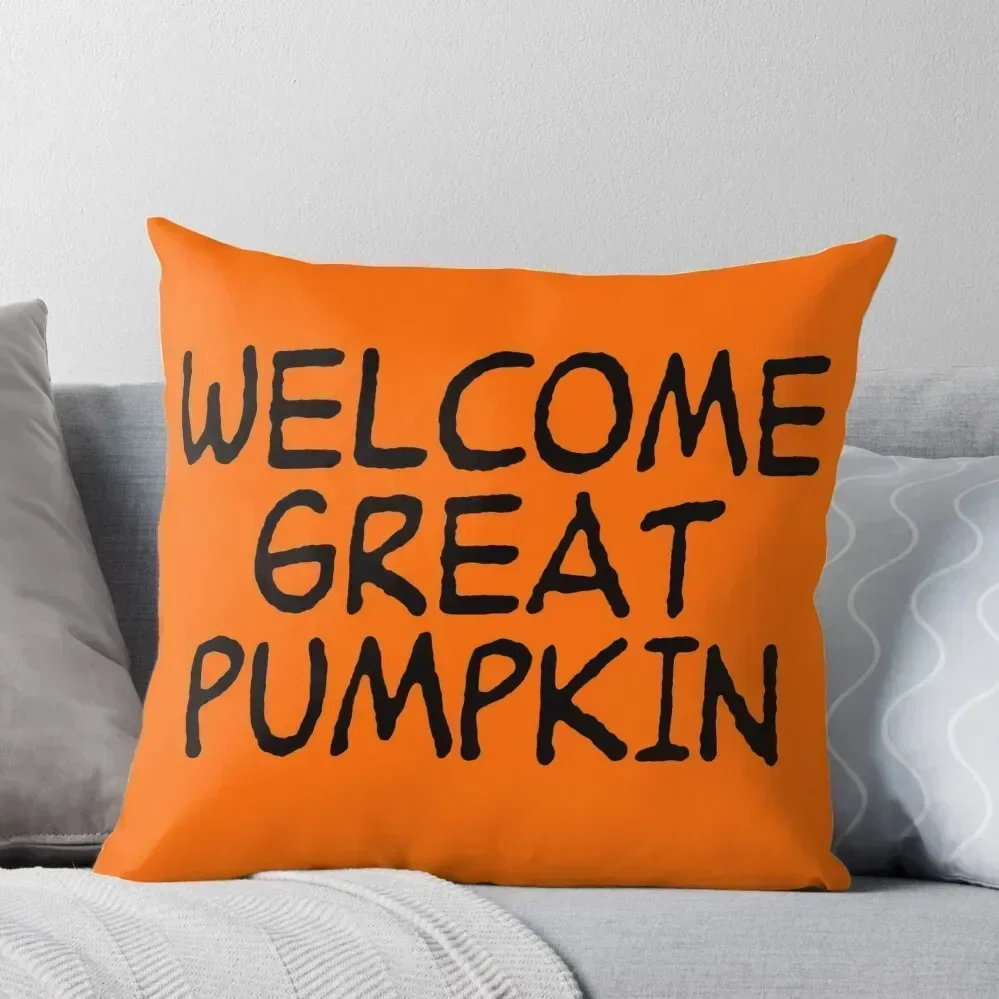 

Welcome Great Pumpkin Throw Pillow christmas pillowcases Elastic Cover For Sofa Rectangular Cushion Cover pillow