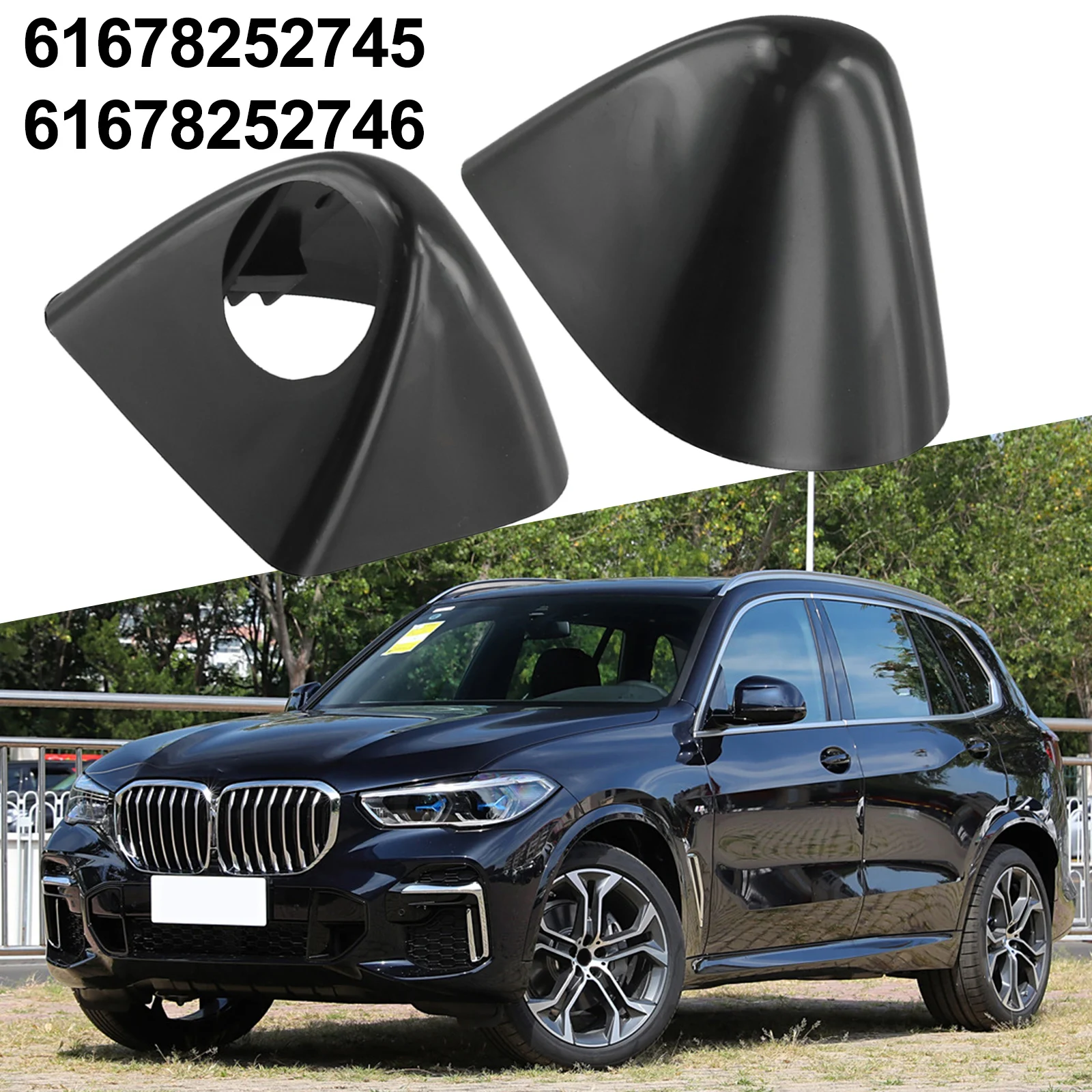 Plastic Headlight Cap Headlight Cover Direct Replacement Easy Installation Fits Left Right As Shown Car Maintenance For BMW X5