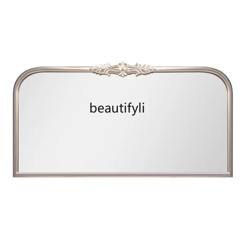 

European bathroom mirror American entrance background wall high-end light luxury bathroom wall makeup mirror