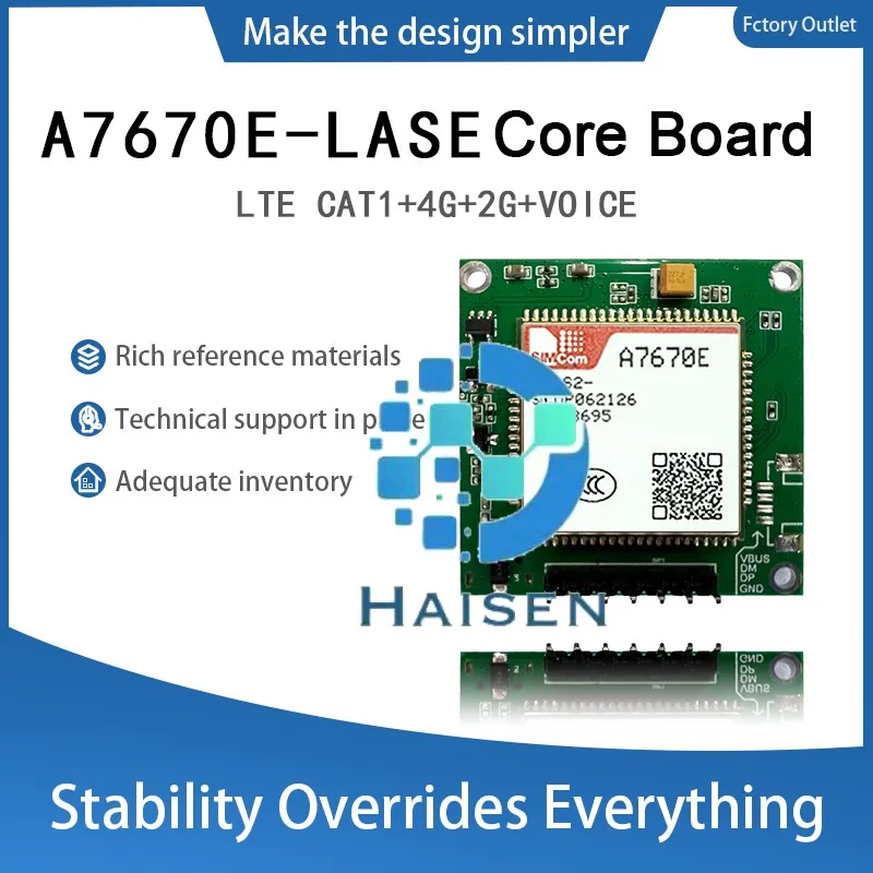 HAISEN SIMCOM A7670E-LASE Core Board A7670E-LASE Development Board LTE CAT1+4G+2G+Voice Voice A7670