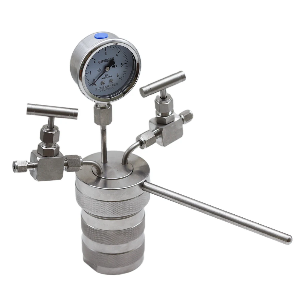 Imagem -04 - Autoclave Reactor Vessel Mais Inlet Outlet Gauge Hidrotermal 100ml 6mpa