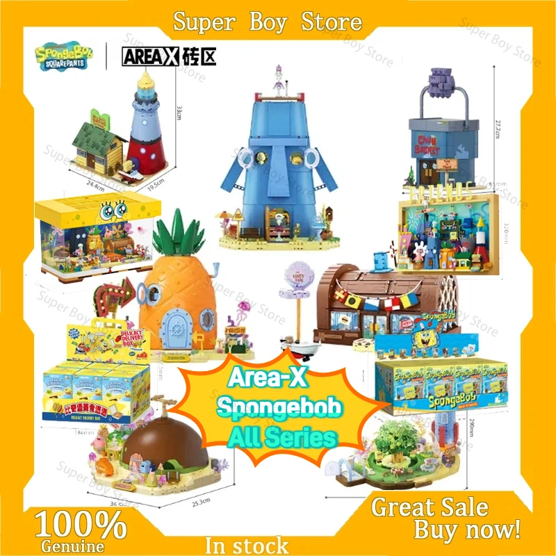 Image of Area-X Neue Spongebob Alle Serien Sebikini Bottom Baustein-Welt Bausteine Blindbox Spielzeug Schreibtisch-Dekoration Fangeschenk