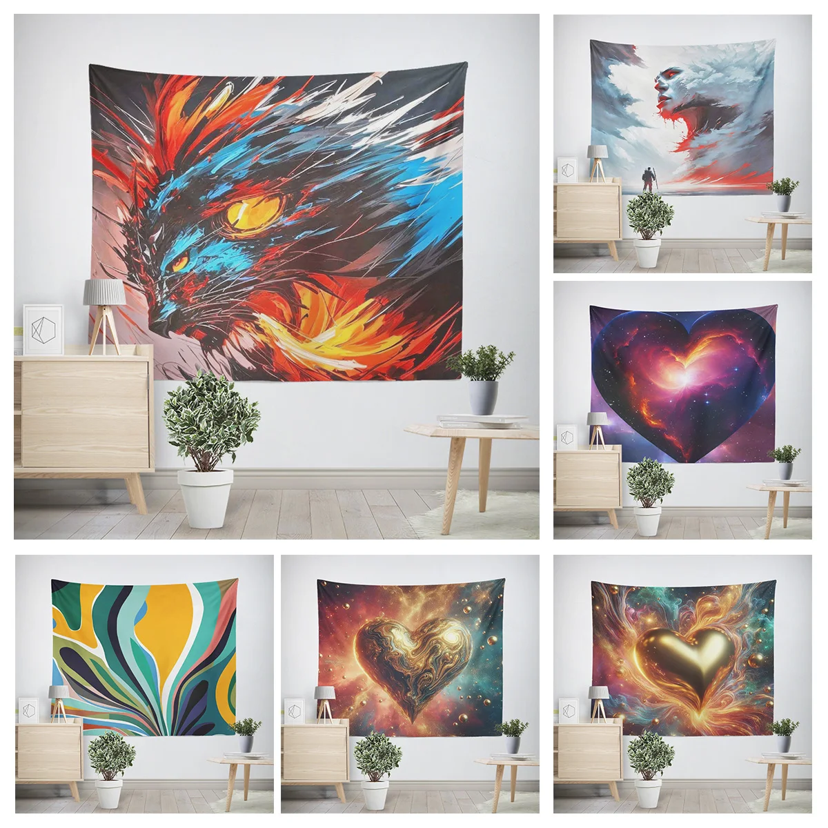 Современный гобелен с граффити, устойчивый к выцветанию полиэстер, домашний декор, эстетический гобелен для спальни 70X100CM 180X280CM настенный гобелен