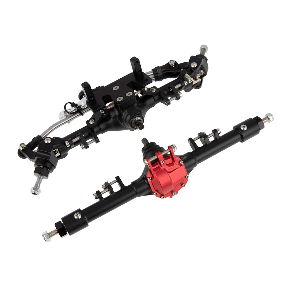 

Climbing Car Aluminum Alloy Front And Rear Integrated Axle Assembly for1/10 Rc Crawler Car Metal Axle Axial Scx10ii 90046 90047