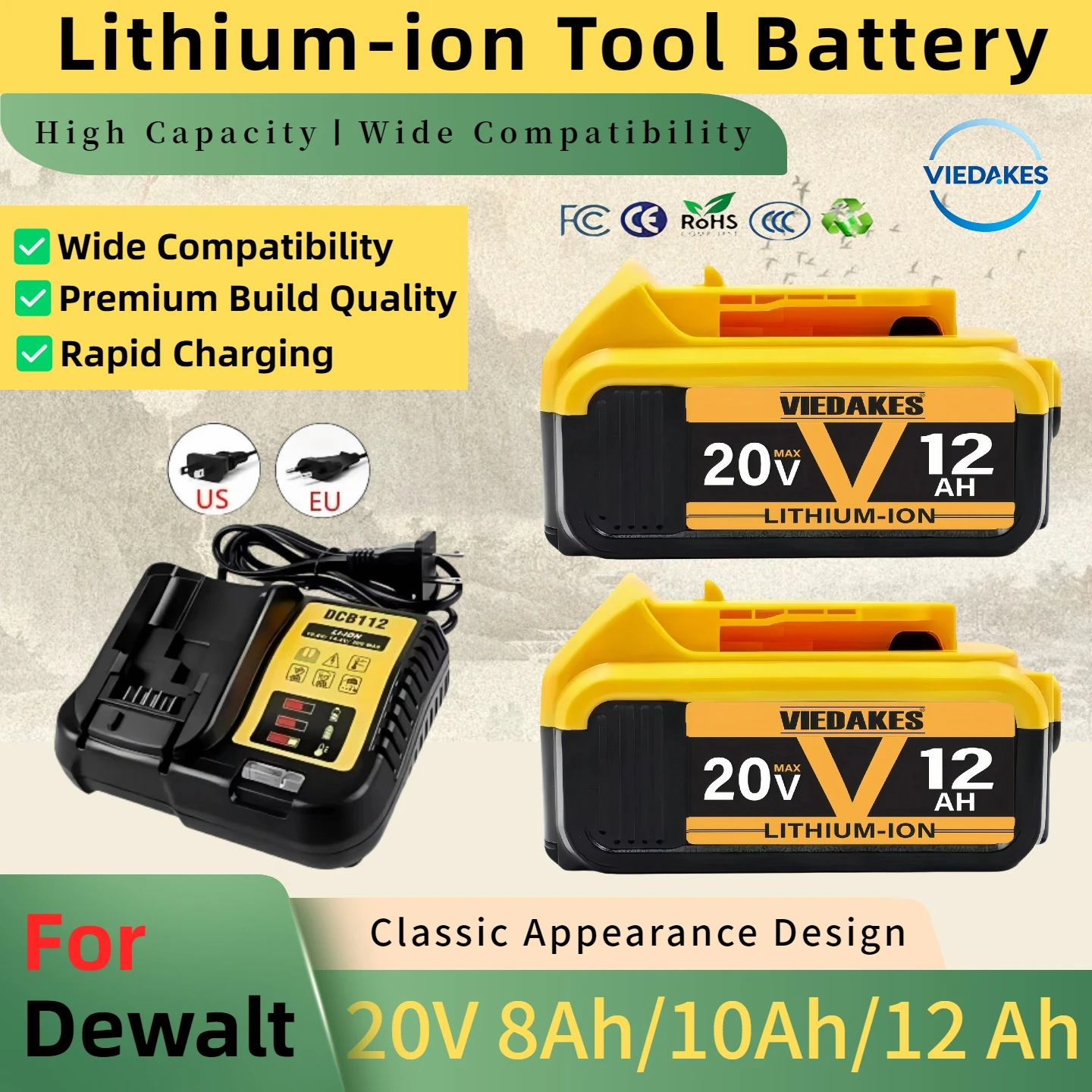 

for DeWalt 18V 12.0Ah Battery , Trusted Performance for Your Drills, Saws, and Vacuums , for dewalt 18v nimh power tools