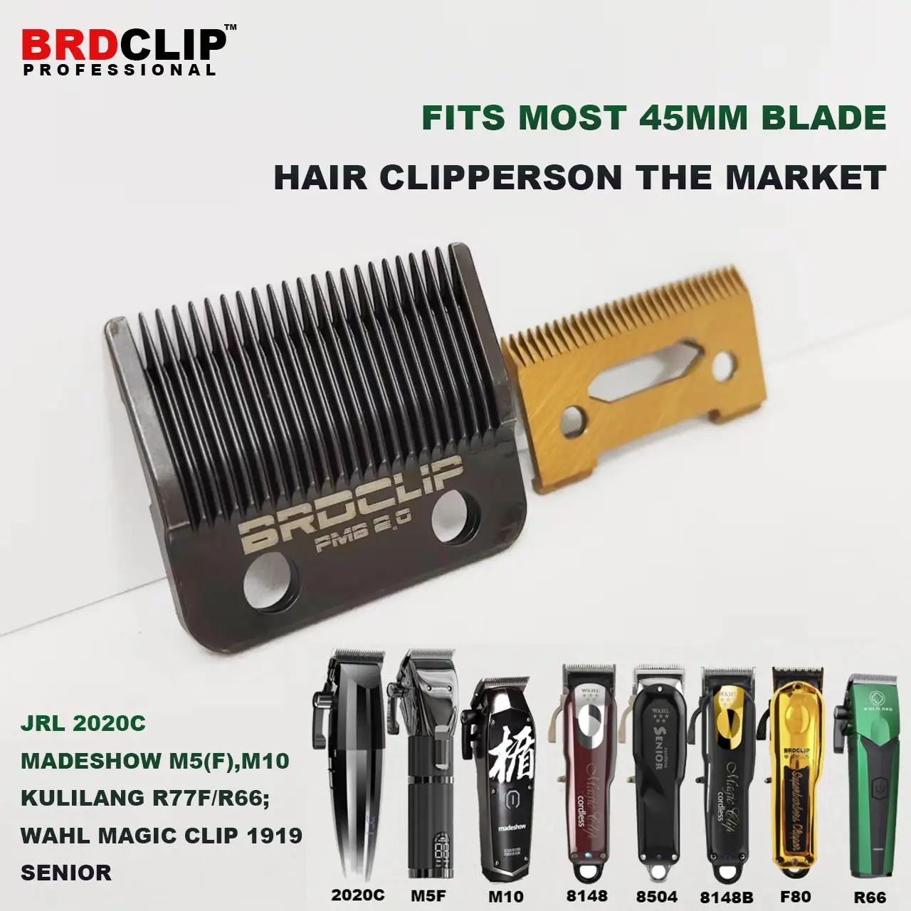 Replaceable Cutter Head for Madeshow M10 M5F KULILANG R77F R66 Hair Clipper Titanium Plated Ceramics Blade