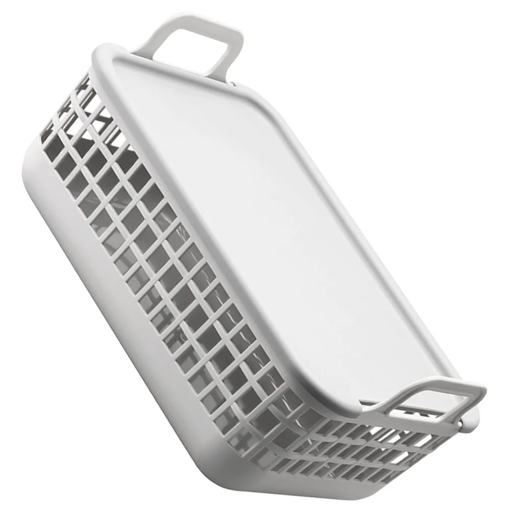 

Household Plastic Laundry Hamper Lid Thick Ventilated Handle Clothes Storage Basket Dirty Clothes Organizer Bathroom