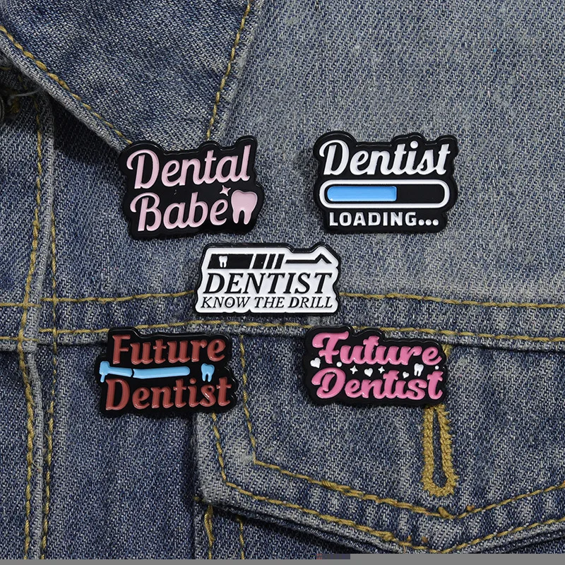 Dental Babe Enamel Pins Custom Protect Teeth Brooches Lapel Badges Funny Jewelry Gift for Dental Student Friends