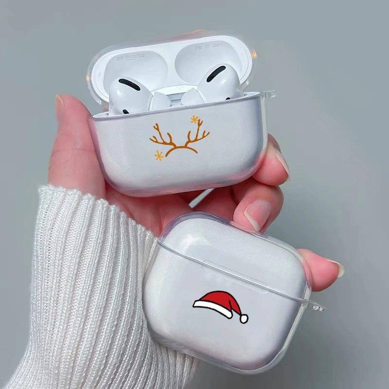 

Funny Cartoon New Year Christmas Earphone Case for Airpods 4th 3rd 2 Pro Soft Cover for Airpod 2 3 1 Protective Accessorie Shell