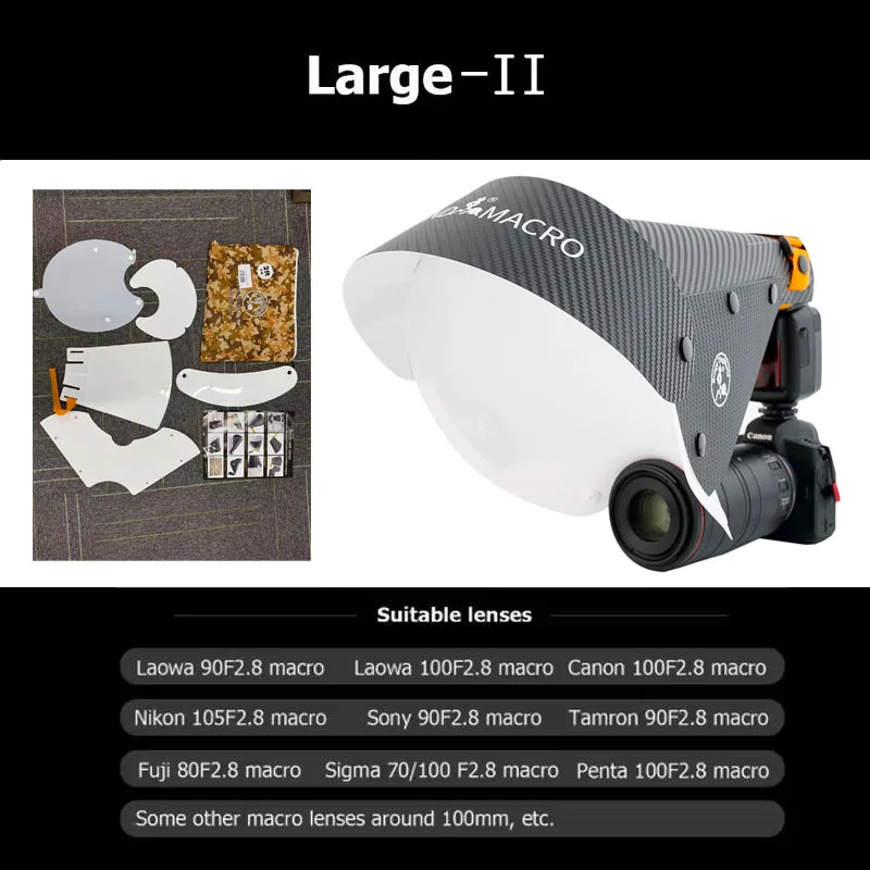 Guage Universal Huf Abdeckung Blitz Diffusor Softbox Blitzgerät Reflektor Snoot Kamera Zubehör für Makro Objektiv Schießen