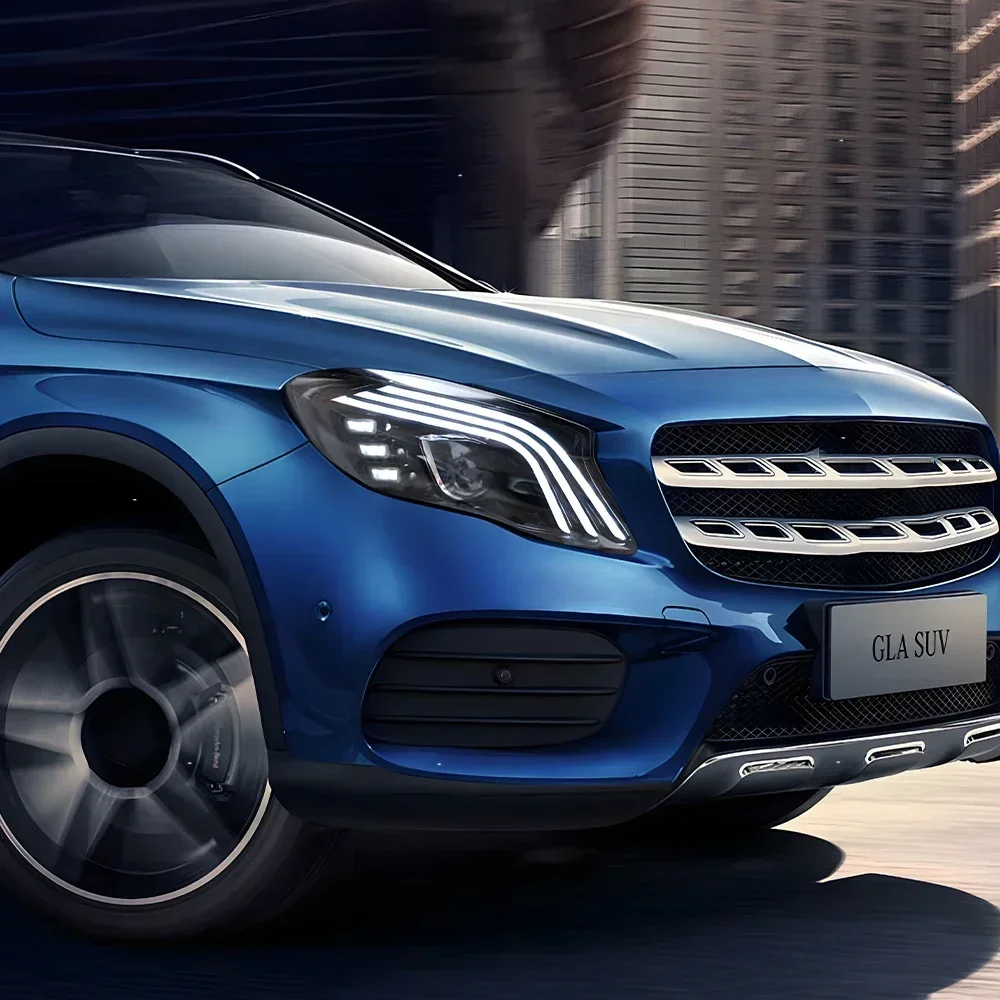 

Для Benz GLA W156 2015-2019 обновление автомобильных фар Maybach дизайн аксессуары для линз проектора светодиодные автомобильные фары в сборе