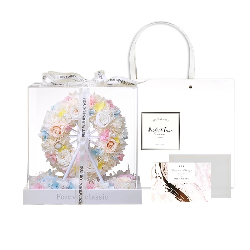 زهرة أبدية عجلة فيريس زخرفة الورد