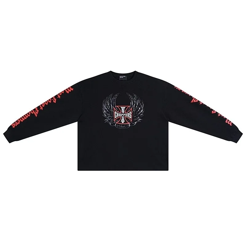 Waffle Cross West Coast Choppers Limited-Sleeve Base Top for Autumn