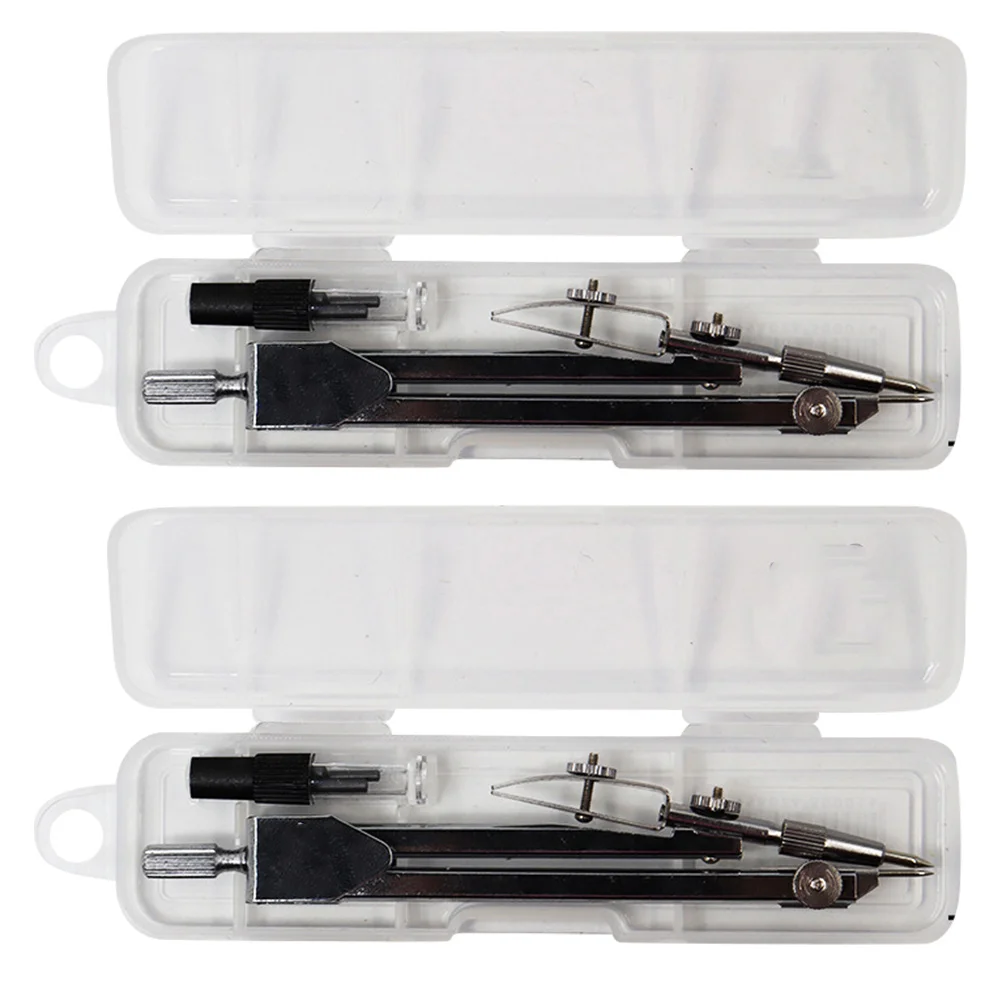 

2Pcs Compass Drawing Tools Rustproof for School Study Office Supplies Drawing Compasses