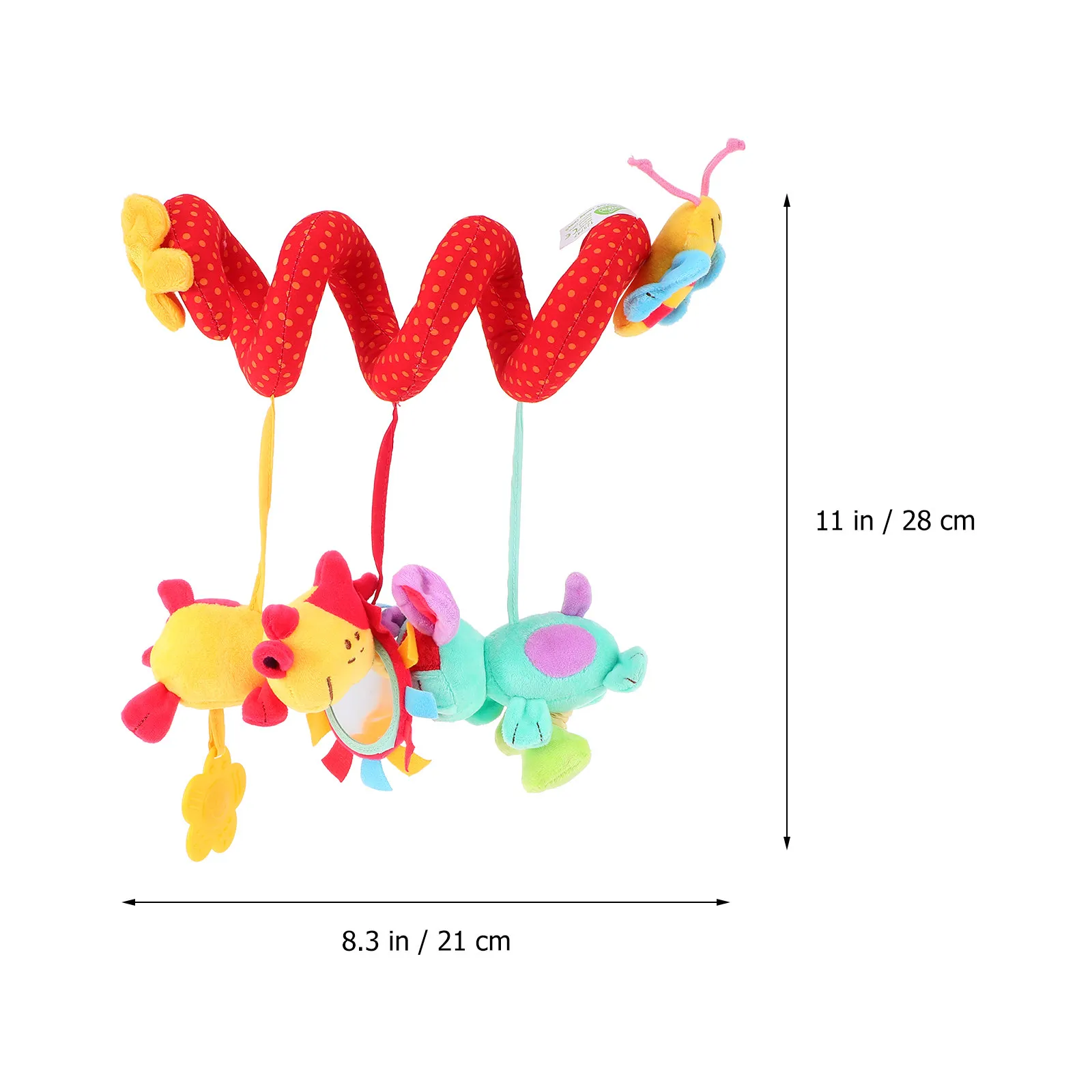 Pram Pushchair Toy Infant Spiral Activity Baby Stroller Auditory Stimulation Mirror and Bell view 2