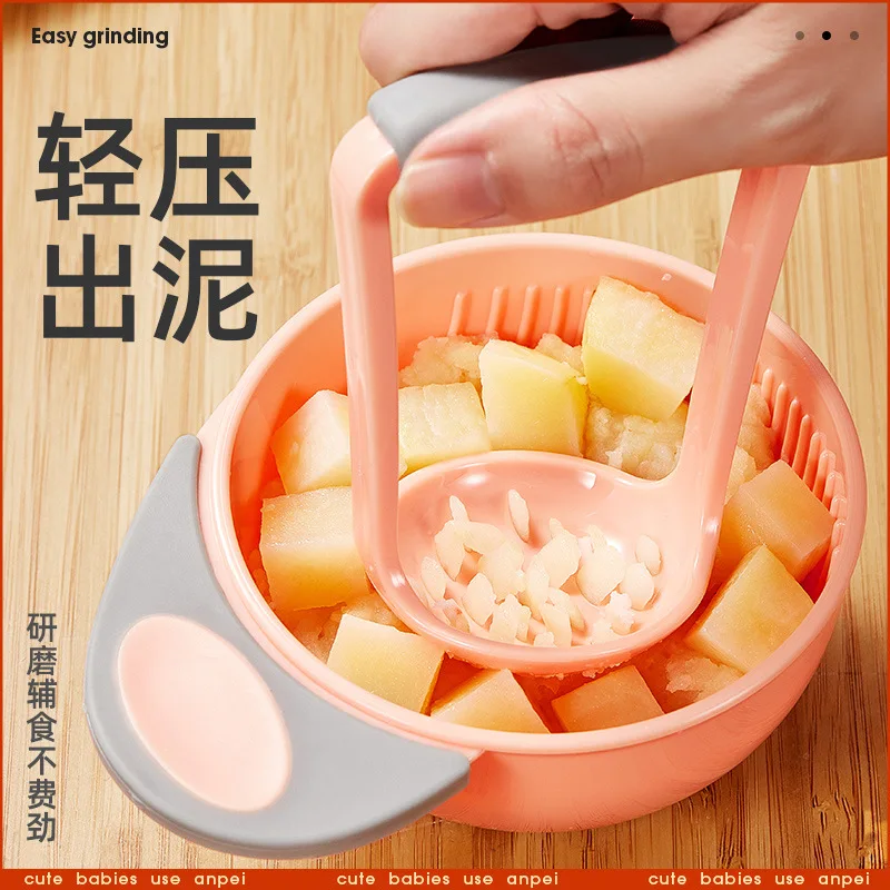 Child food grinder/Baby fruit potato manual puree/Food set tool Cooking grinding bowl set