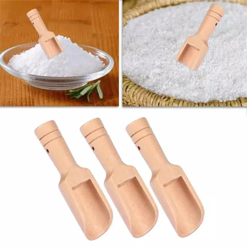 Mini Wooden Spoons Kitchen Salt Spoons Seasoning Candy Coffee Bean Spices Bath Salt Spoons Tea Spoon Kitchen Small Accessories