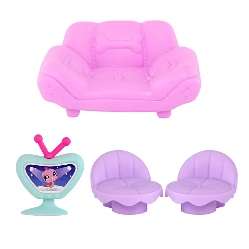 

Мини-магазин LPS, милые аксессуары с орнаментом в виде животных, телевизор, диван и стул (кроме игрушек), в сочетании с колли-ведличным дога, короткошерстным котом