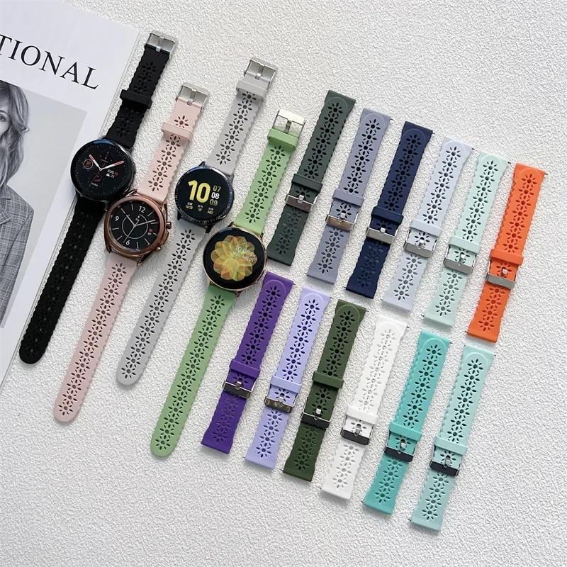 

Lace Band for Samsung Galaxy watch 7-6-5-4-6 Classic/Active 2 40mm/44mm sport Silicone 20mm 22mm bracelet huawei gt 3-2-2e Strap
