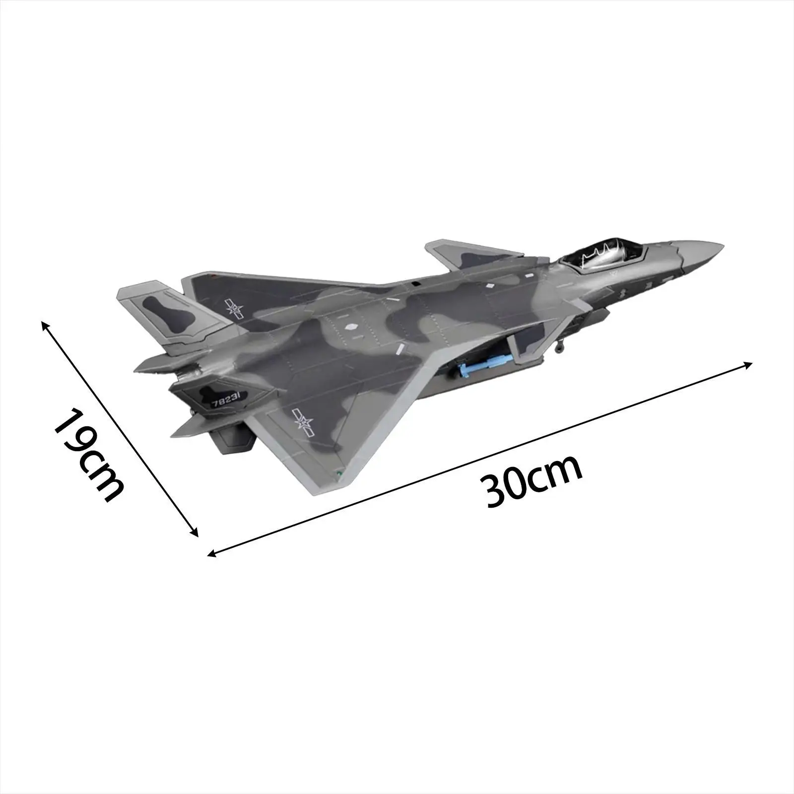 1/72 Scale J20 Fighter Alloy Model Kids Toys Adults Gifts Collection Aircraft Ornament Airplane for Bookshelf Tabletop Decor