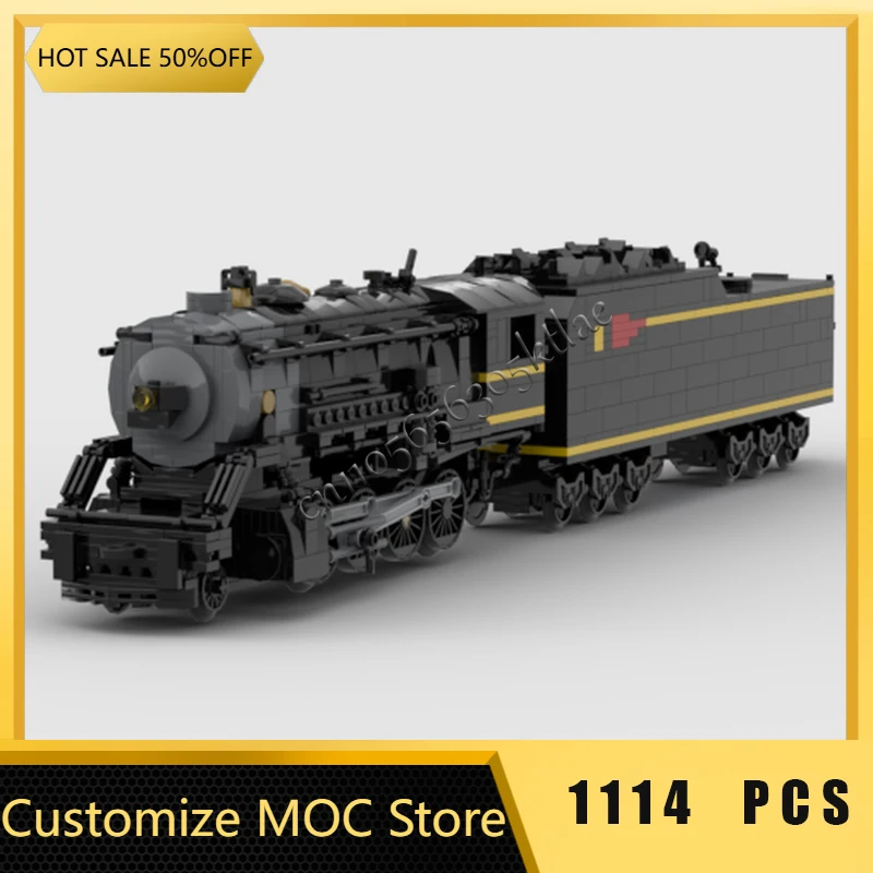 

1114 PCS MOC 734 Black Train Model With Details Modular Building Blocks Children Assembly Display Toys Festival Surprise Gifts