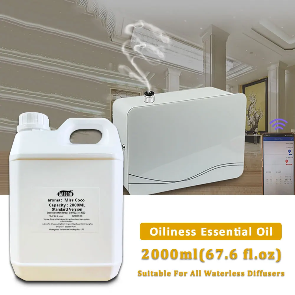 GAFERA 2000ml(67.6 fl.oz) Miss Coco Ritz-Carlton Aroma Machine Essential Oil - All Waterless Diffuser Replenish Aromatherapy Oil