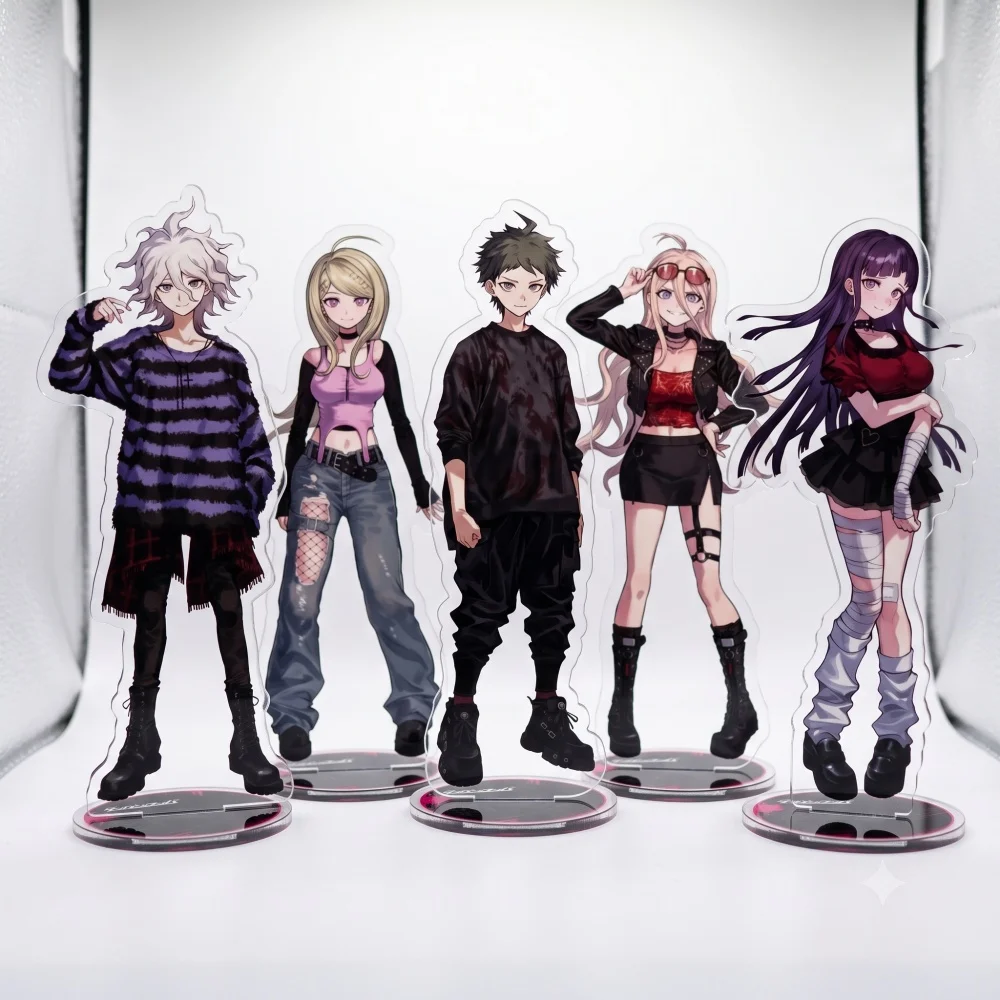 Danganronpa Acrylic Stand Nagito Chiaki Kyoko Kokichi Double Sided Anime Game Desktop Figure Fan Collectible Gift Keychain