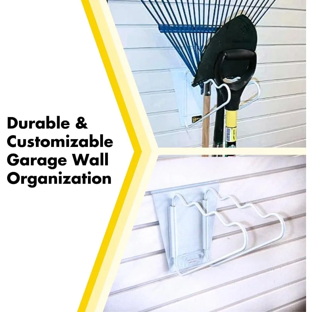 منظم أدوات المرآب المثبت على الحائط للمماسح والمكانس والمكابس - حل تخزين فعال