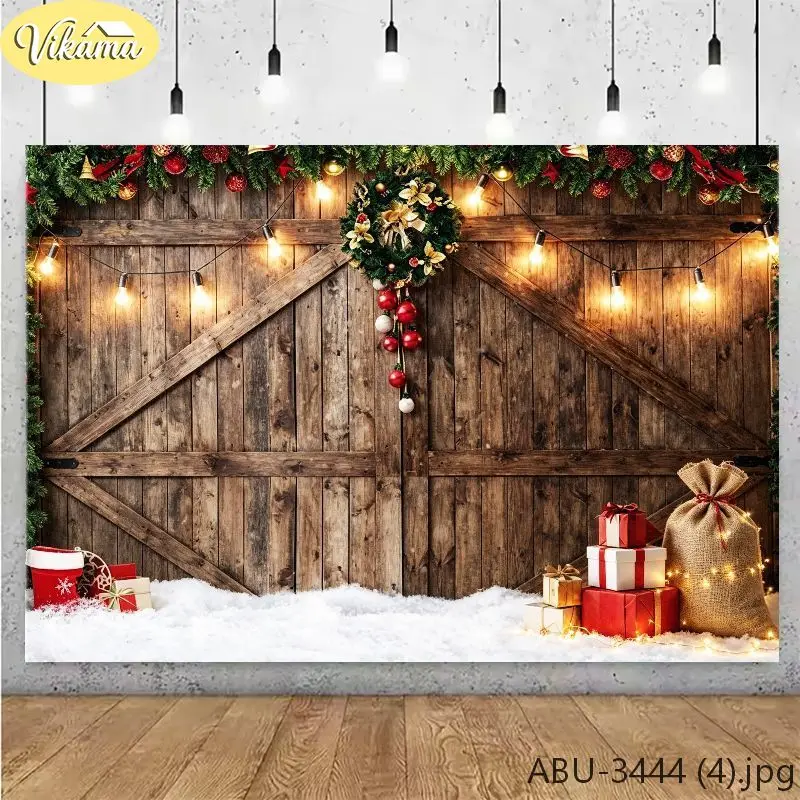 VIKAMA Door Candy Cane & Letter Christmas Backdrop Tapestry Wall Hanging, Wall Art for Photo Studio Party Living Room Decor