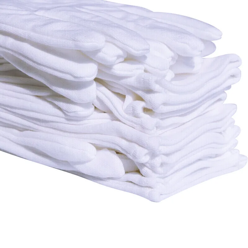 1Pairs Black Inspection 100% Cotton Work Gloves Ceremonial Gloves Male Female Serving Waiters Drivers Jewelry Gloves