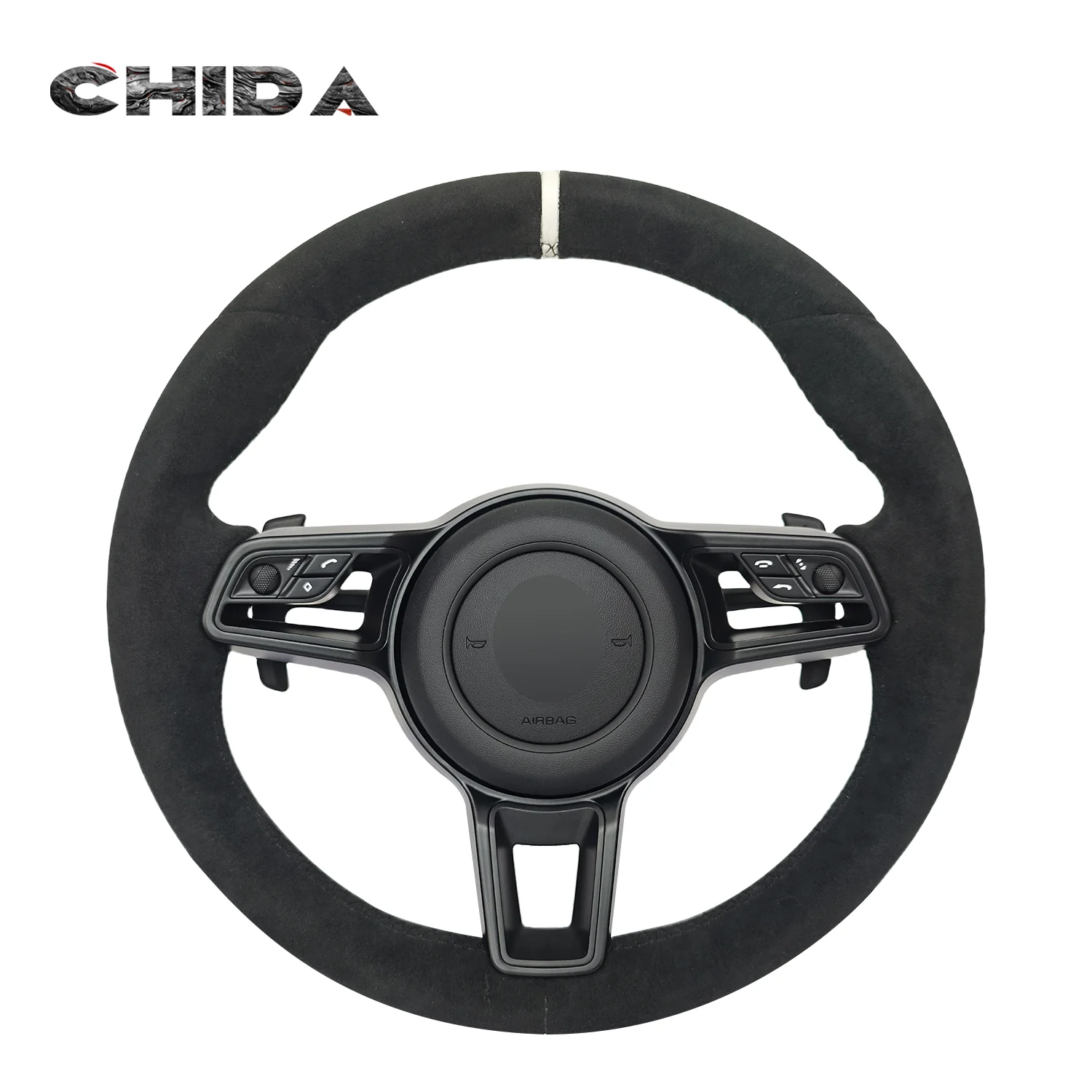 

Sporty Full For Alcantara Suede Steering Wheel For Porsche Models Including Panamera Cayenne Taycan 970 997 958 991 Boxster 986