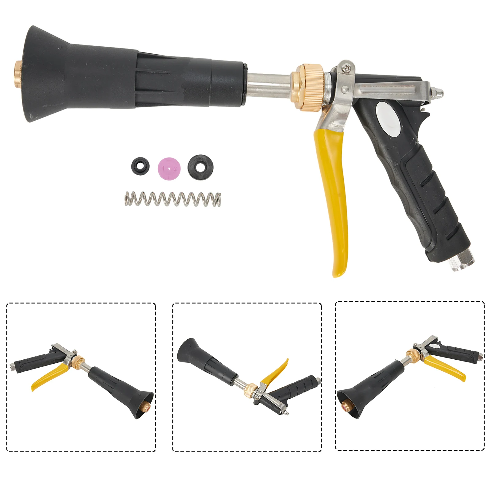 Rotatable Sprayer Garden Irrigation Sprinkler with High Pressure and Multiple Water Distribution Modes for Lawn and Flower Beds